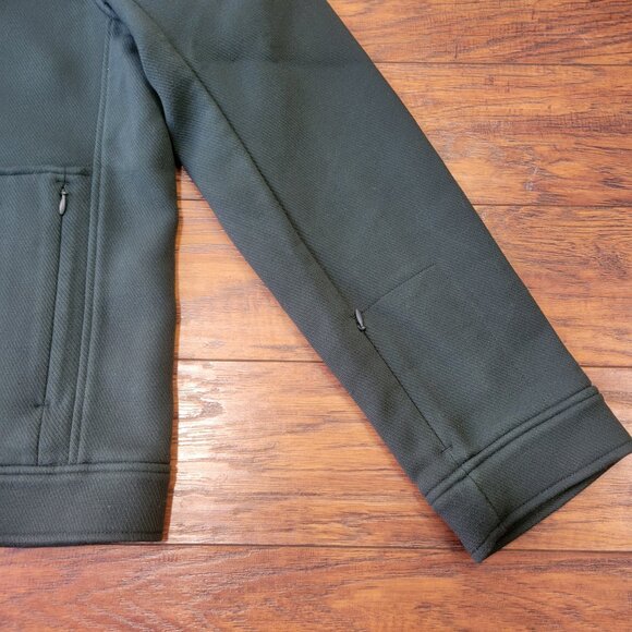 AWAY Travel Olive Green Zipper Pocket Collared Snap Button-Front Jacket sz XL - Picture 3 of 6